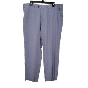 Lauren Ralph Lauren Black Label Men's Linen Pants Size 40x30 Light Blue Slim Fit
